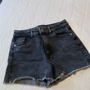 Art Class Girls High Rise Jean Shorts - Black